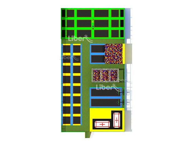 Kids Indoor Rectangular Trampoline Park Producer China